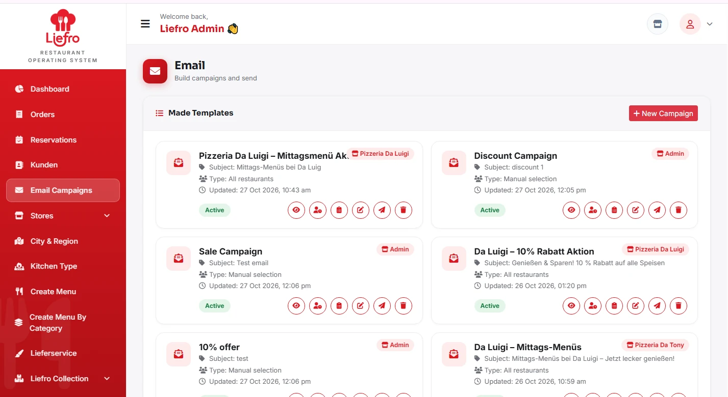 Campaigns in minutes